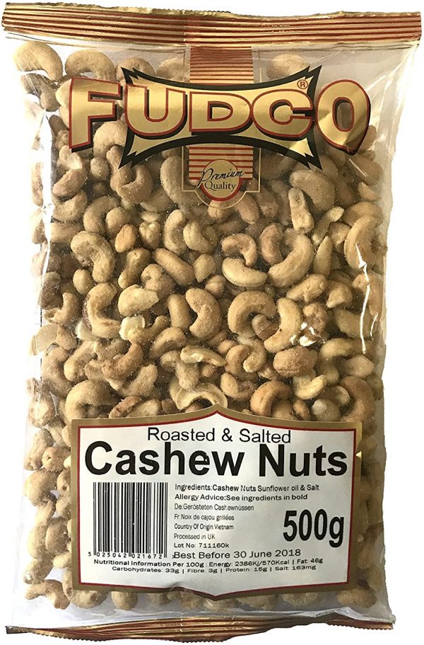 Fudco Cashew Nuts Roasted and Salted 500g