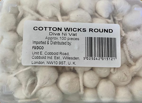 Fudco Cotton Wicks Round 100 Pcs