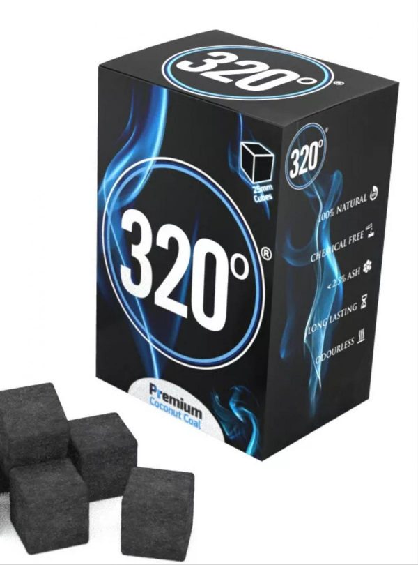320 Premium Coconut Coal 25mm Cubes