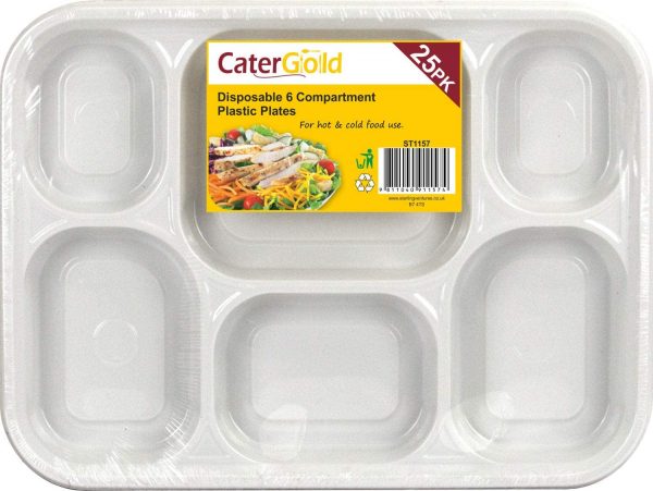 Catergold Disposable 6 Comp. Plate - 25