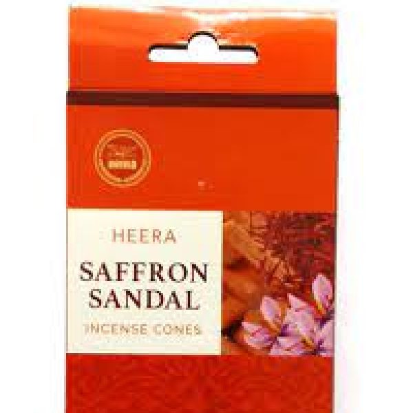 Heera Saffron Sandal Doop Cones 12 pcs