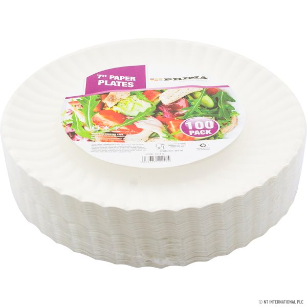 7" Paper Plates 100 Plates